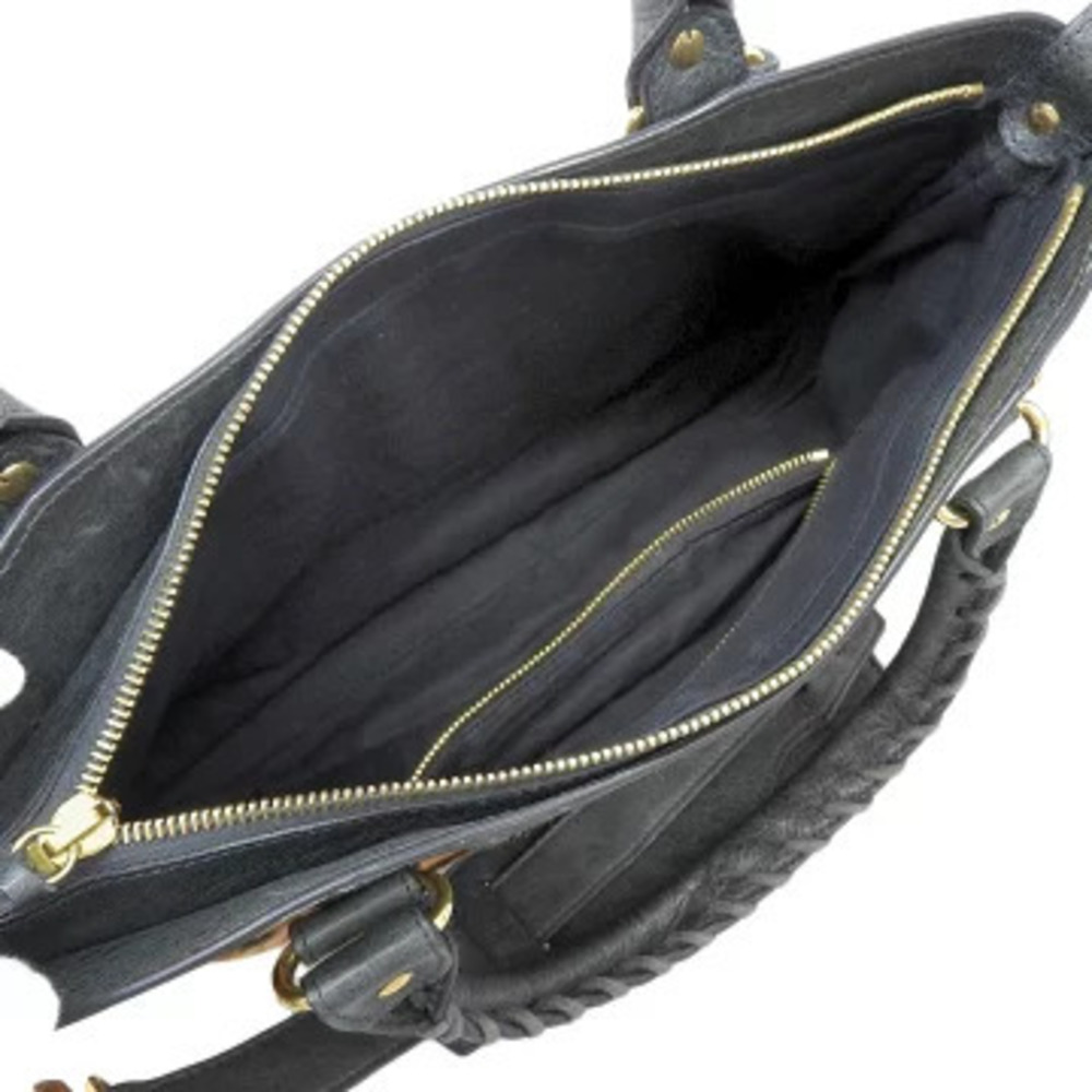 Balenciaga The First Handbag Shoulder Bag Leather Calf Hair Brown Dark Green - Picture 3 of 10